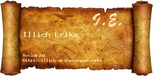 Illich Erika névjegykártya